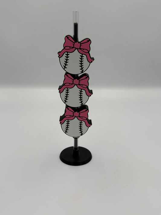 Baseball Pink Bow