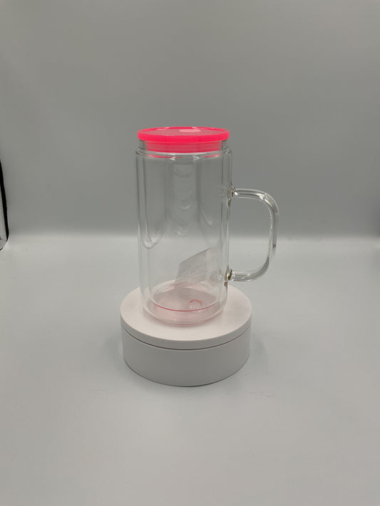 16oz Glass w/ handle